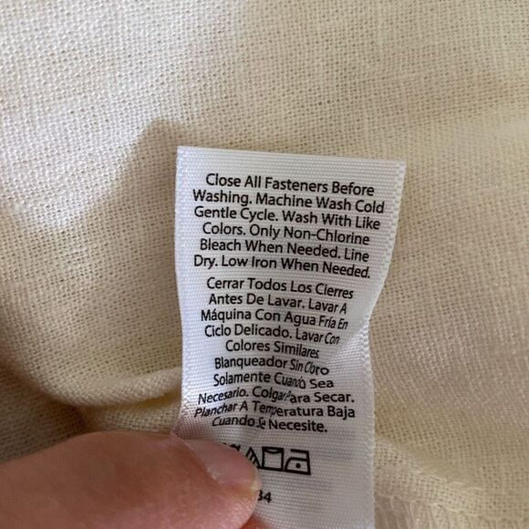 Sofia Vergara Sofia Jeans linen blend button up shirt size M - Picture 12 of 14